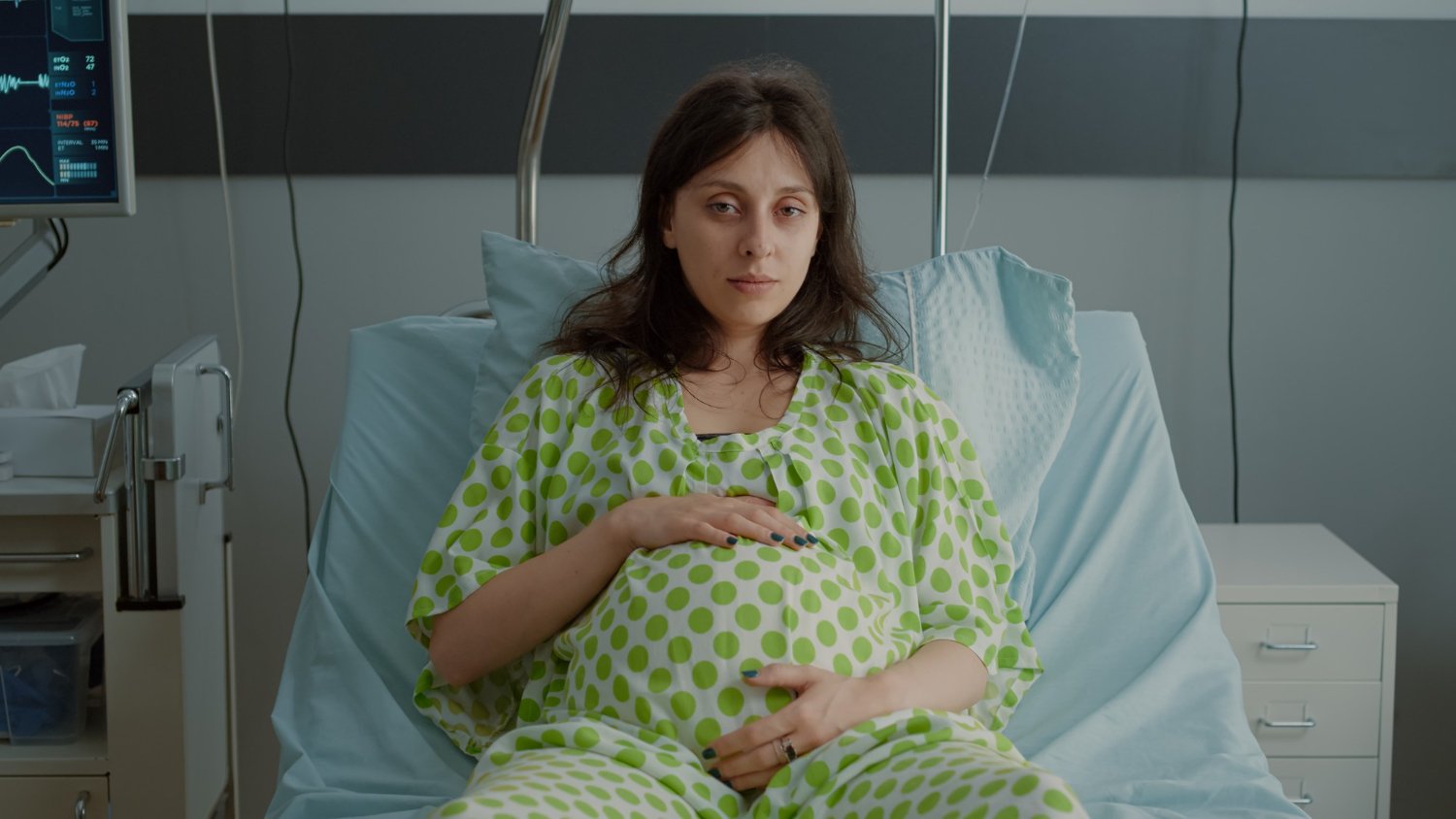 Pregnant woman receiving care