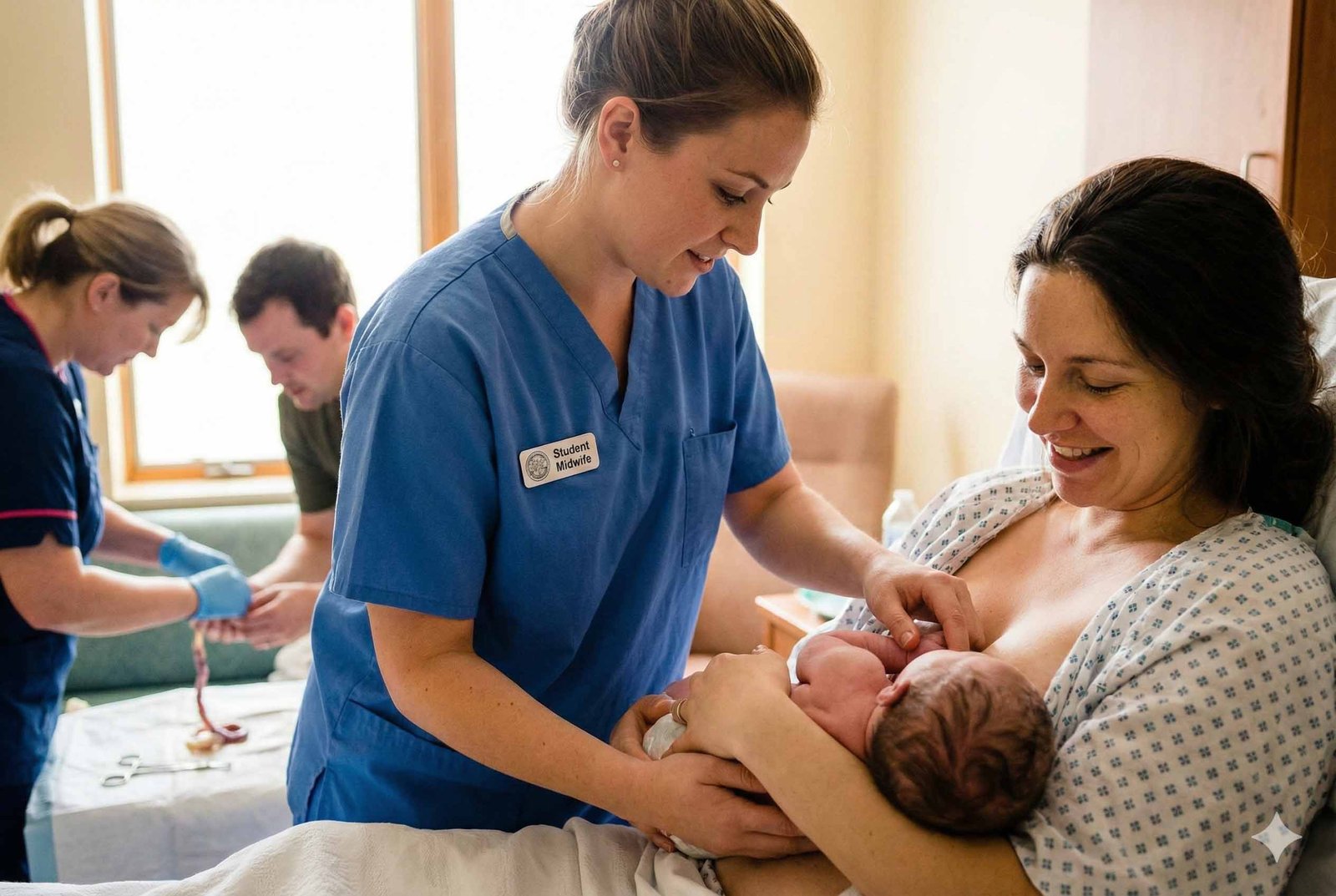 Essential newborn care midwife